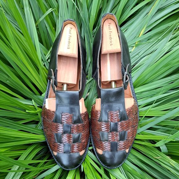 VINTAGE JOHNSTON &MURPHY ECHTES LEDER TACCO LEATHER SHOES MADE IN GERMANY US 11 - Picture 1 of 11